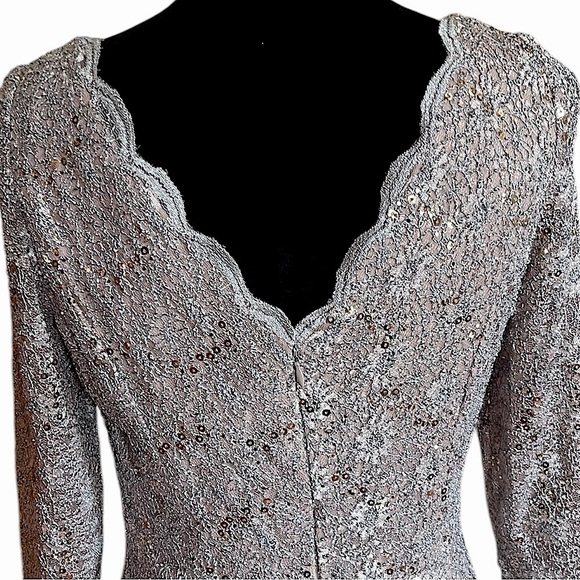 ALEX EVENINGS ELEGANT 3/4 SLEEVE SHEATH DRESS SZ 6 NWTS - Picture 8 of 15